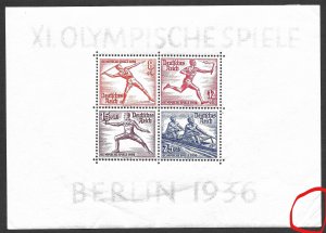 Doyle's_Stamps:1936 German Olympic Games Semi-Postal Sheets, #B91* & #B92*