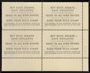 # RW45 Mint Never Hinged Plate Block