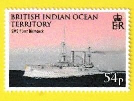 BRITISH INDIAN OCEAN TERRITORY SCOTT#370 2009 54p SHIP SMS FURST BISMARK - MNH
