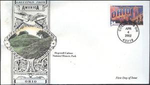 #3595 Greetings From Ohio Anagram FDC