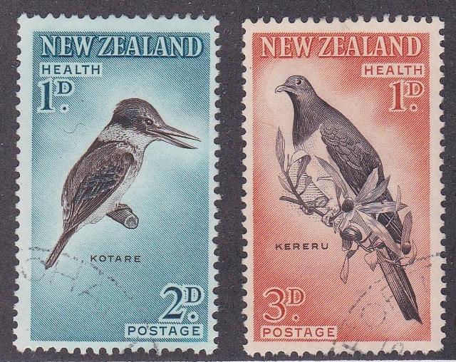 New Zealand # B59-60, Birds - Kingfisher & Pigeon, Used Set