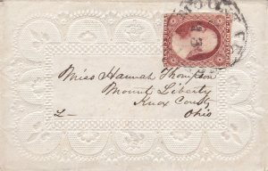 1851 United States, no.4 3c. brown-orange on VALENTINE