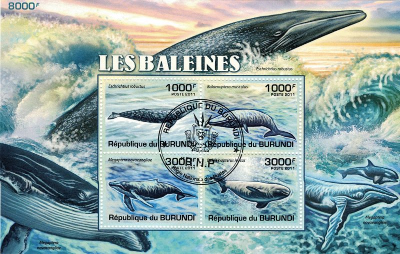 BURUNDI 2011 - Whales / minisheet