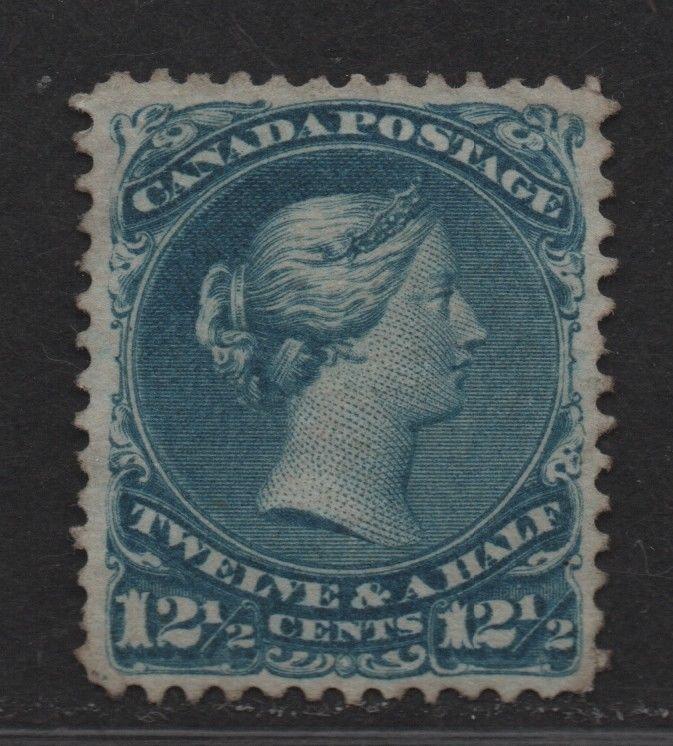 $Canada Sc#28 M/VF, no gum, tiny natural inclusion, Cv. $950