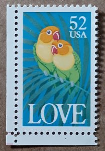 United States #2537 52c Love Parrots MNH (1991)