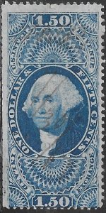 US R78c Used - George Washington - $1.50 Inland Exchange (Cut)
