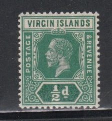 British Virgin Islands # 38, King George V,  Mint Hinged, 1/3 Cat.