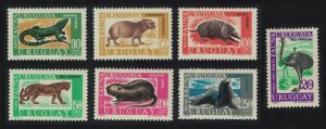 Uruguay Lizard Armadillo Rhea Fauna Birds 7v 1969 MNH SG#1415-1421