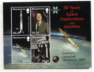 2008 Monserrat Sc1200 50 Years of Space Exploration & Satellites MNH S/S