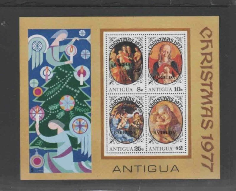 BARBUDA #305-311a 1977 CHRISTMAS MINT VF NH O.G S/S 