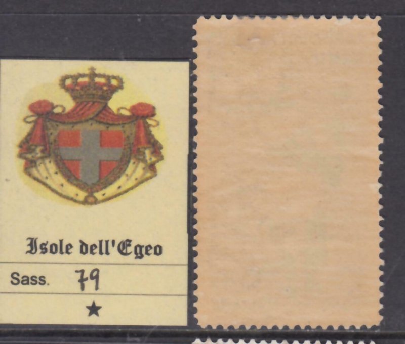 Italy Egeo - Sassone n. 79 MH* cv 145$ super centered