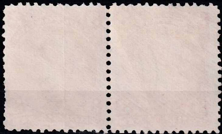 Large Queen Sc#25 Pair with SON cancel  VF,      (385)