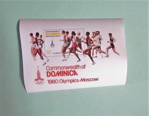 Dominica - 668 MNH S/S. 1980 Olympics, Moscow. SCV - $1.40