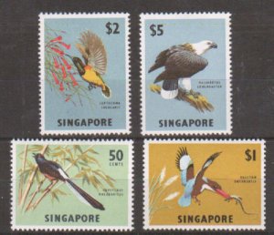 Singapore Sc 66-69 MLH. 1963 Birds, top 4 values VF 2;0
