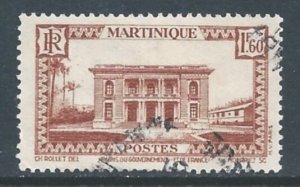 Martinique #163 Used 1.60fr Government Palace