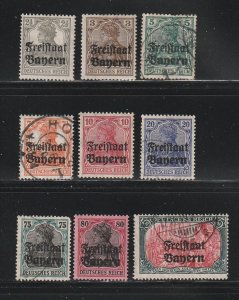 Bavaria 176-180, 182, 186-187, 191 M&U Overprints