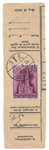 HUNGARY VISSZATERT 1940 MAROSYARSARHELY Romania Parcel Receipt Half  Sc 546 VFU