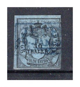 German States Oldenburg Scott # 1, used