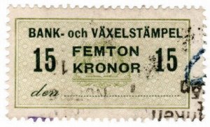 (I.B) Sweden Revenue : Bill of Exchange 15Kr