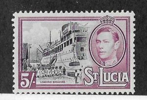 St Lucia Sc #125  5sh  OG VF