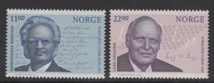 NORWAY SG1513/4 2003 NORWEGIAN NOBEL PRIZE WINNER MNH