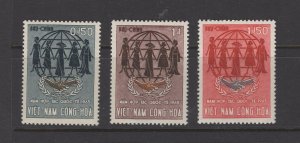 Vietnam (South)  #258-60 (1965 Cooperation Year set) VFMNH CV $2.50