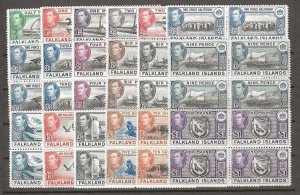 FALKLAND ISLANDS 1938 SG 146/63 MNH Cat £1900