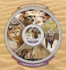 2016 Guinea-Bissau Mnh. Sand Cats. Y&T Code: 1236. Michel Code: 8840 / Bl.1528