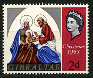 Gibraltar 203 MNH : Christmas Issue