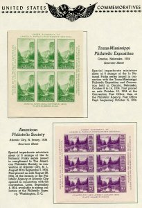 UNITED STATES LOT OF 1933/34   COMMEMORATIVES  MINT HINGED  NEVER HINGED STAMPS 