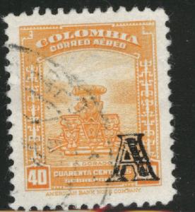 Colombia Scott C208 Used  1951-54 Overprint