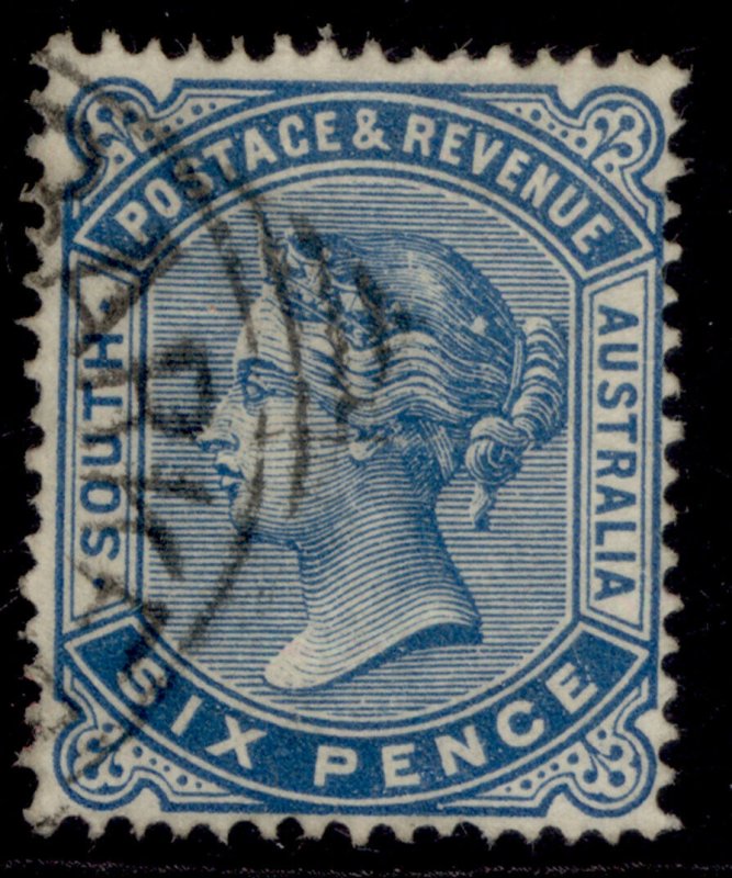 AUSTRALIA - South Australia QV SG190, 6d blue, FINE USED.