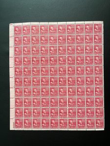 SCOTT 806 ,2C STAMP JOHN ADAMS SHEET OF 100 MNH OG BCV $29 stock photo