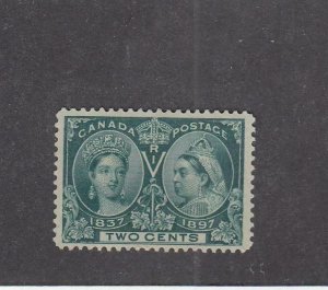 CANADA (MK6212) # 52 VF-MH 2cts 1897 VICTORIA DIAMOND JUBILEE / GREEN CV $50 