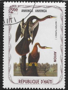 Haiti - Cinderella - 2.50g Birds - Anhinga - Water Turkey ~ CTO