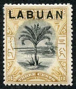 Labuan SG91 3c Ochre Perf 15 M/M Fine and Fresh