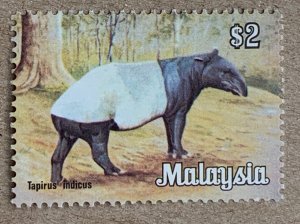 Malaysia 1983 unwatermarked $2 Tapir, MNH. Scott 180a, CV $7.00. SG 277