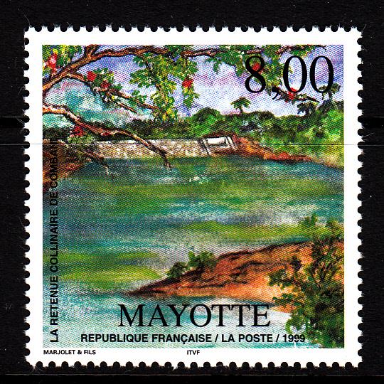 Mayotte MNH Scott #120 8fr Combani Dam