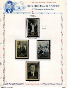 Fujeira 1965 Kennedy on Album pages in mounts Pef+imperf full sets MNH 13850