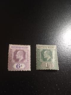 Northern Nigeria sc 15,16 MH wmk 2 signed