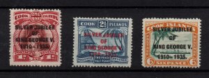 Cook Islands 1935 Jubilee mint set SG113a 114a 115a WS36264