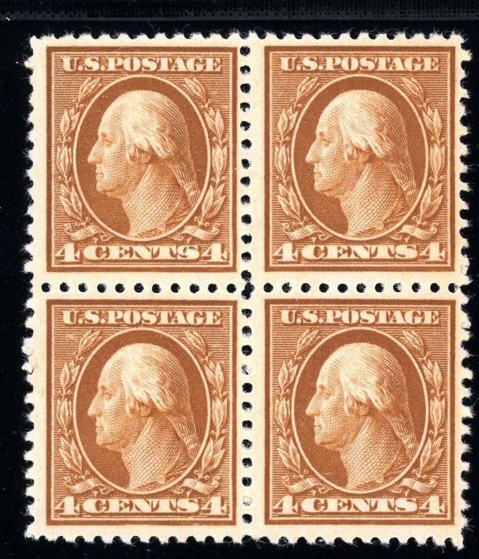 USAstamps Unused FVF US 1917 Washington Block of 4 Scott 503 OG MVLH, MNH