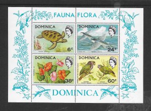 DOMINICA #300a FLORA & FAUNA S/S MNH