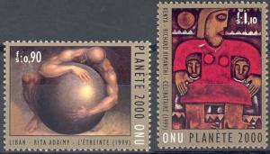 UN Geneva 2000 Sc# 356/7 Mi # 389/90 Our World  MNH**