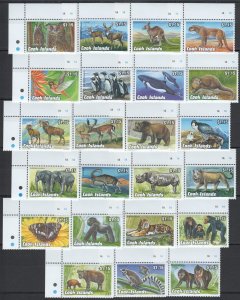 B1035 1992-3 Cook Islands Fauna Endangered Wildlife Animals Michel 46 Euro Mnh