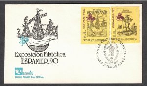 Argentina Semi-Postal # B144 - # B145 , America / ESPAMER , FDC - I Combine S/H