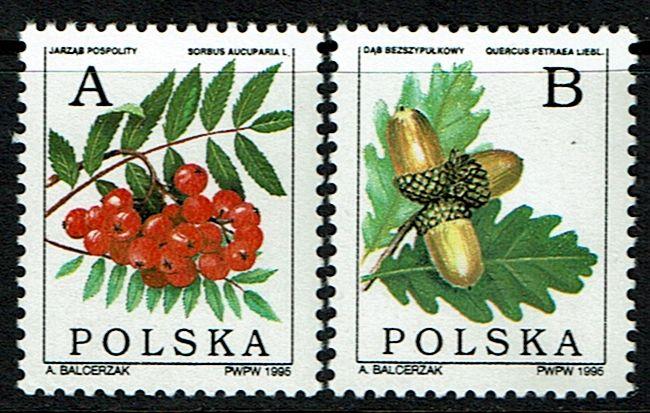 Poland Scott 3250-3251 (SW 3555-3556) Unused DG (1995) Trees