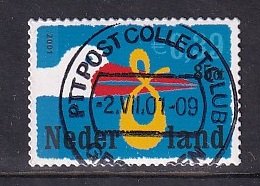 Netherlands  #1077  cancelled 2001  self-adhesive  birth announcement  euro