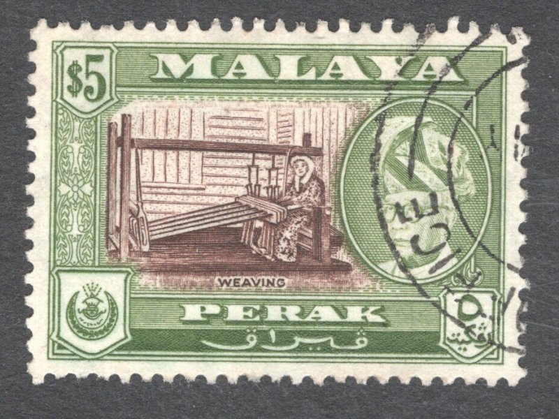 Malaya - Perak, Scott #137  VF/XF, Used,  CV $9.00 ......  4990107