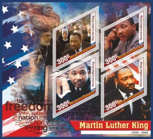 Stamps. Martin Luther King 2020 year 1+1 sheets perforated Gabon